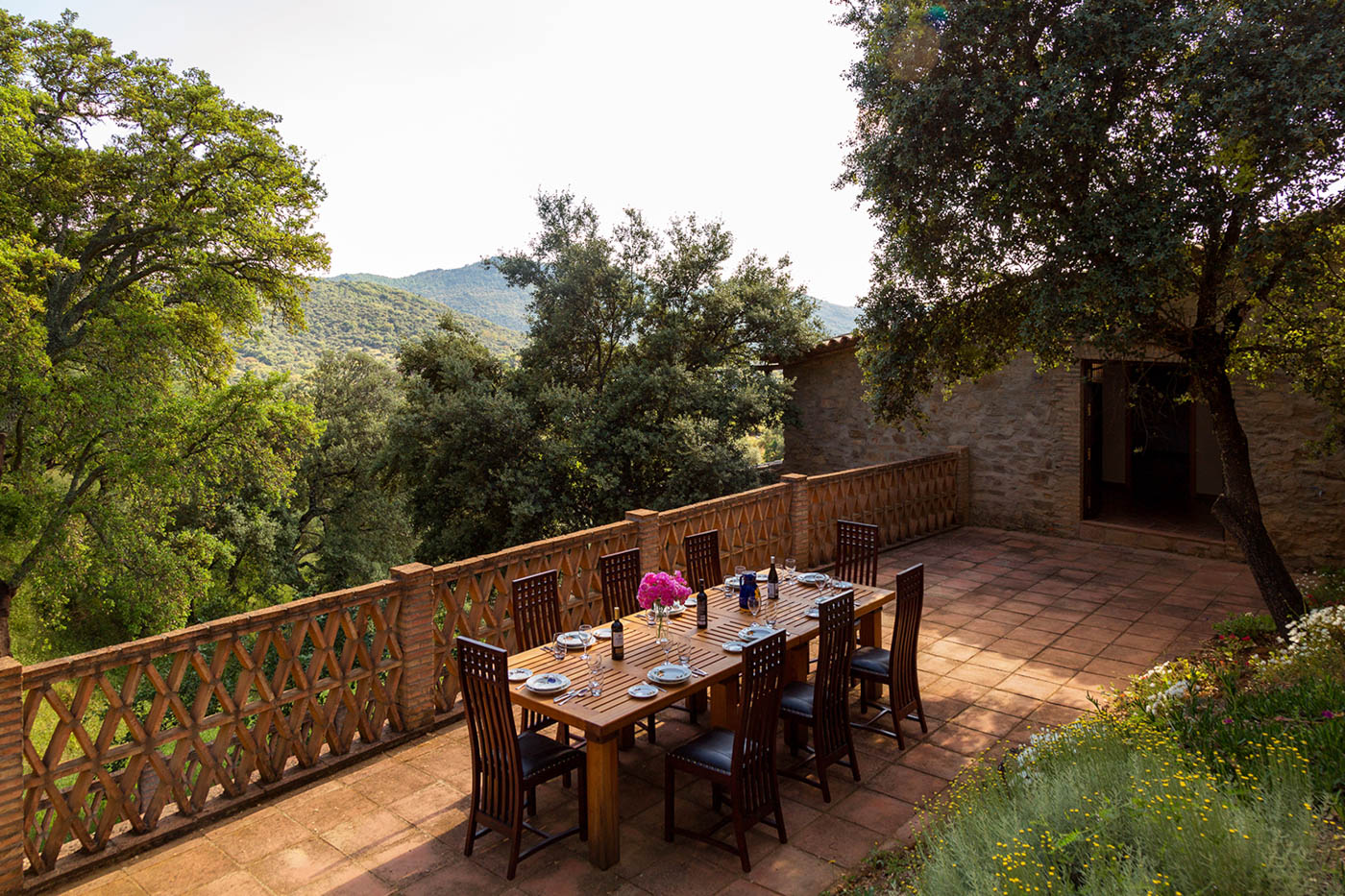 Outdoor meals (although kitchen is on level above)